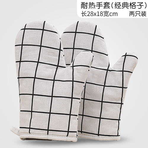 隔热手套防烫加厚微波炉烘焙可爱烧烤专用耐高温厨房防热烤箱家用