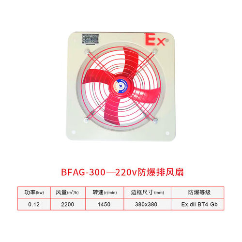 仁聚益BFAG-300/400/500/600防爆排风扇工业防爆方风扇排气扇换气