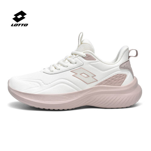 乐途秋季皮面防泼水轻便跑步鞋女