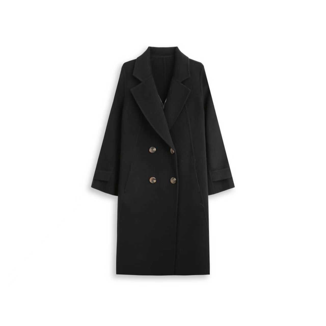 【小田Tia】30%兔毛70%羊毛休闲长款毛呢时尚大衣2026