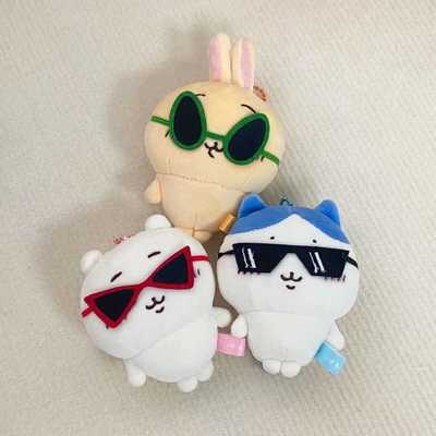 棉花娃娃10cm眼镜不织布40cm墨镜自嘲熊可爱拍照道具浮梦40cm现货