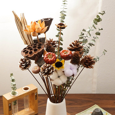 松果棉花干花花束云南风干真花