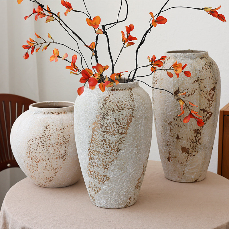 复古中式斑驳侘寂风高级感陶罐