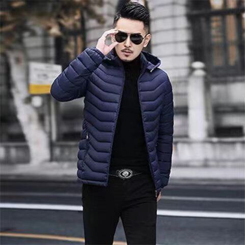 羽绒棉衣男短款带帽可脱韩版新款中青年休闲大码冬季棉袄校服内胆