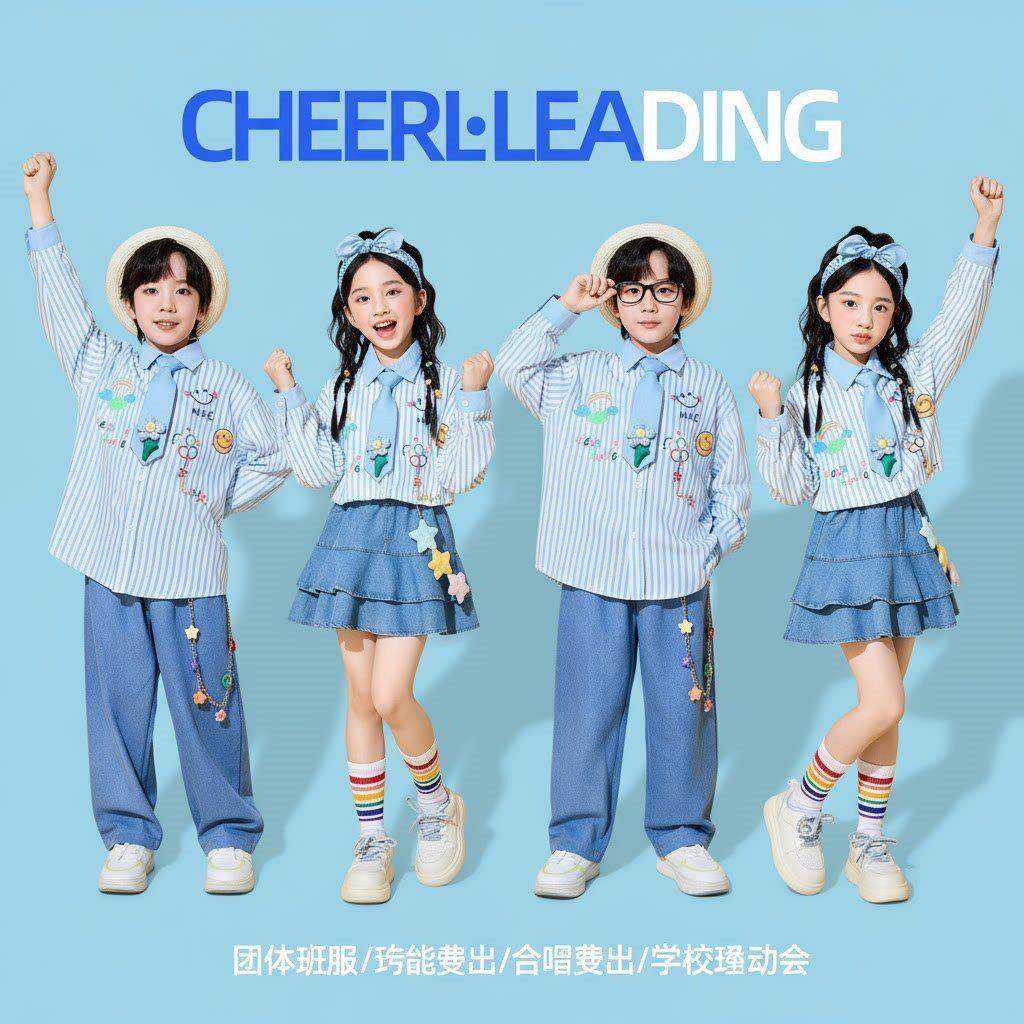 中小学生运动会开幕式服装校运会幼儿园班服国庆儿童啦啦队演出服