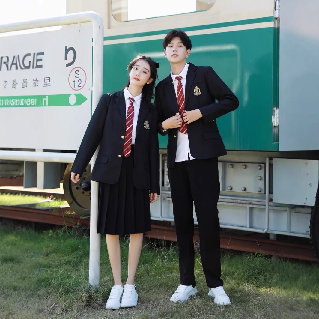 韩式校服班服套装初高中学生英伦学院风春夏毕业季女护奶裙演出服