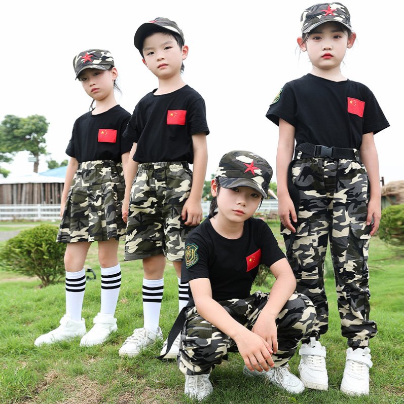 儿童幼儿园军训夏令营迷彩学生作战服小学生迷彩户外拓展训练服