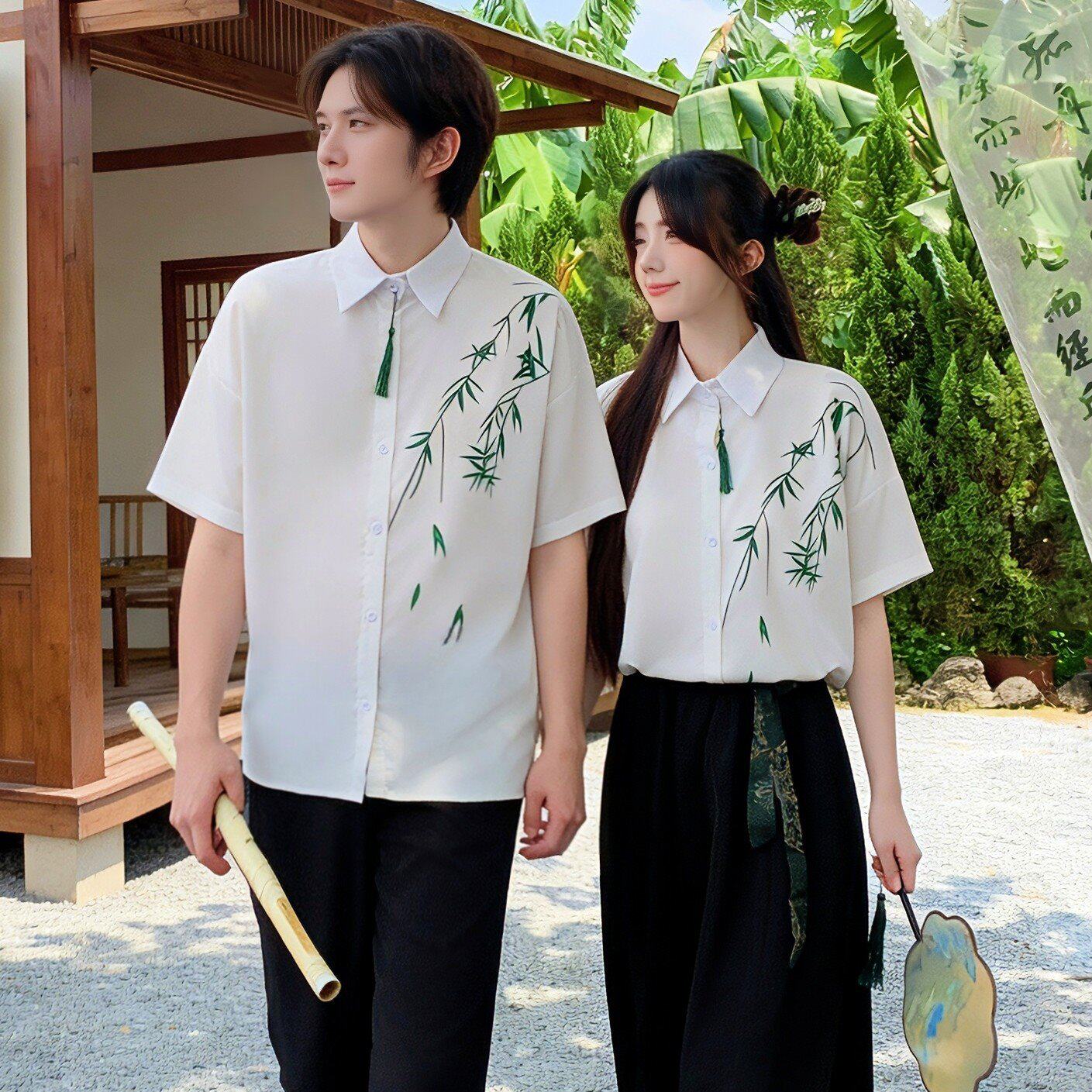 国风汉服初中学生合唱朗诵古风新中式演出服高中生运动会校服套装