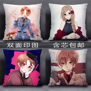 APH 黑塔利亚抱枕 费里西安诺 王耀周边动漫画二次元靠垫枕头礼物