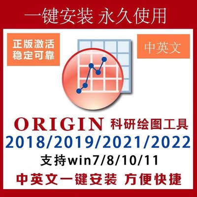 origin软件绘图数据分析远程安装pro五千好评中英文送教程win/mac