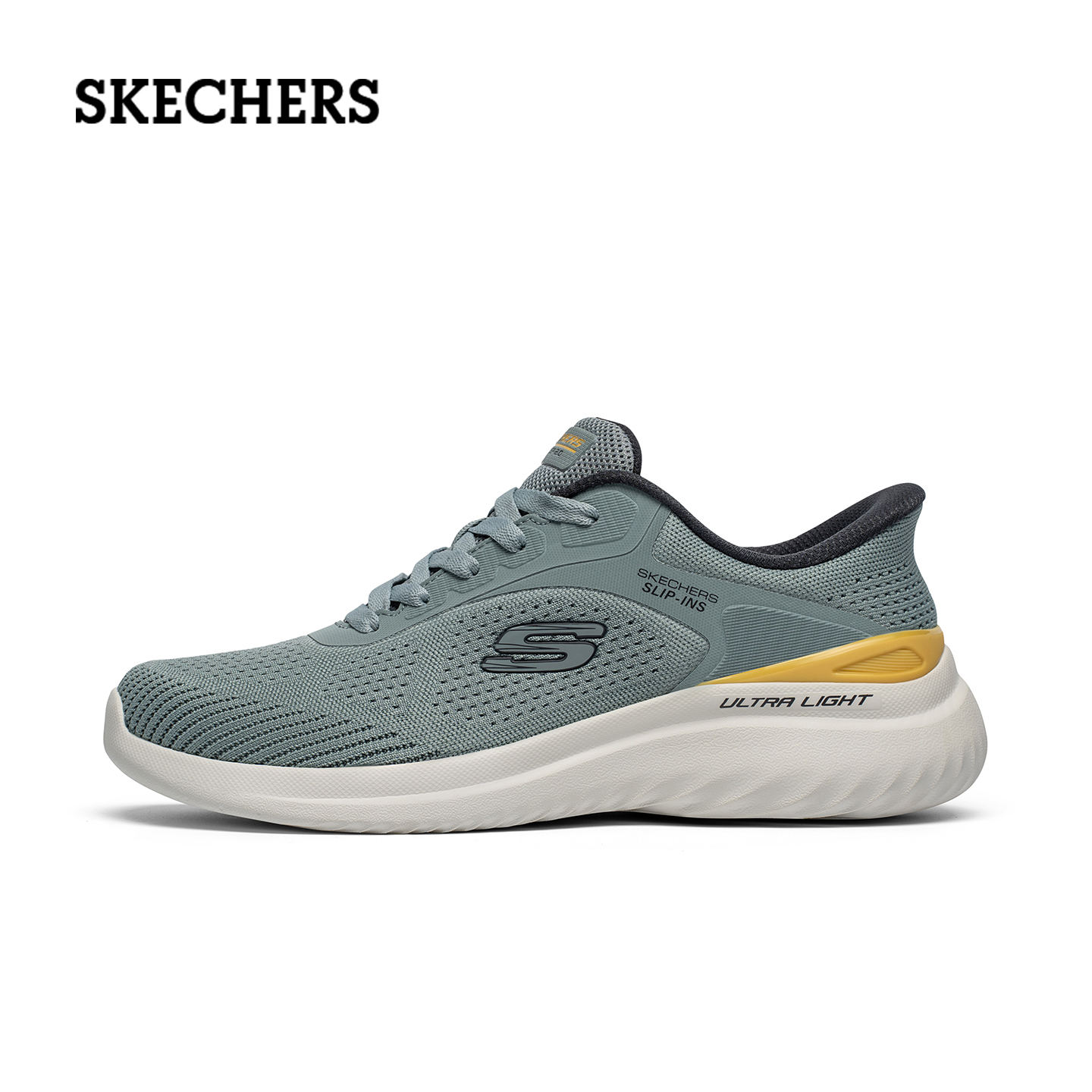 斯凯奇男鞋正品2025新款秋季闪穿鞋软底减震跑步鞋舒适休闲运动鞋