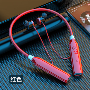 F9磁性开关挂脖式无线蓝牙耳机防水适用于华为苹果通用