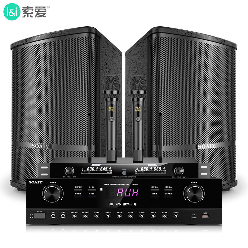 索爱专业家庭ktv卡包音响套装多媒体卡拉ok会议舞蹈室重低音音箱