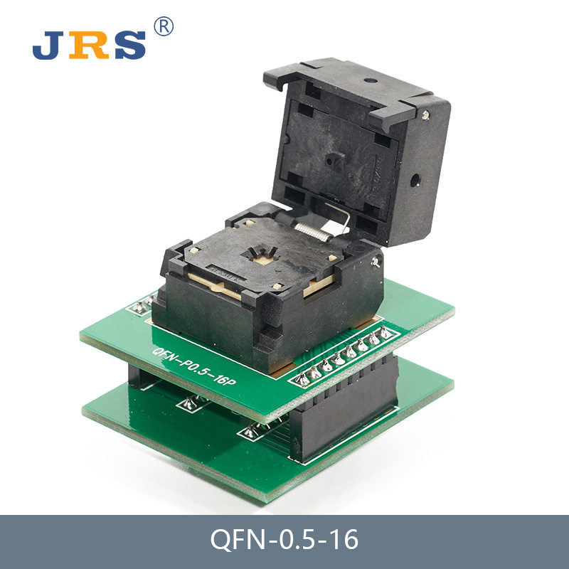 JRS QFN16 0.5mm 测试座 烧录座 老化座 IC socket 编程座 带板图片