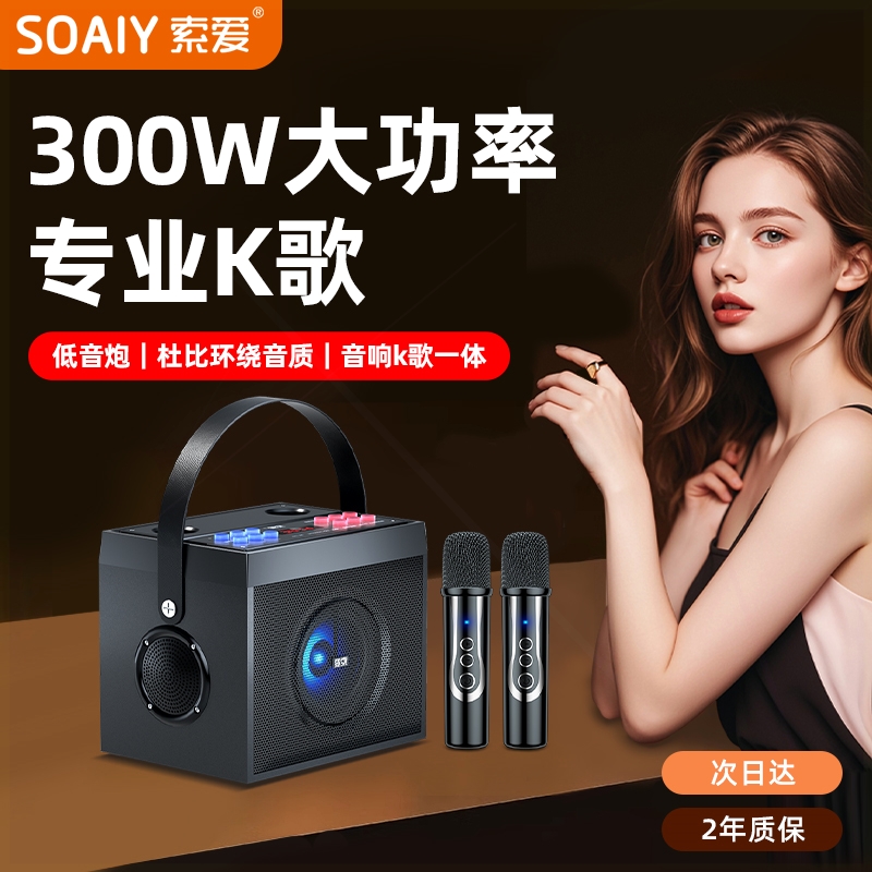 索爱F13蓝牙音响音箱2025新款高k歌户外家用音质超重低音炮大音量