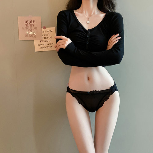 维多利亚性感中腰蕾丝内裤女