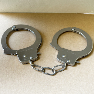 手铐不锈钢 加厚cospaly手扣酒吧派对道具手拷烤儿童玫瑰金玩具
