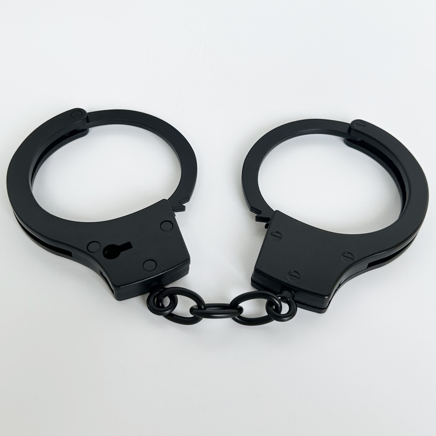 手铐玩具手镯手铐不锈钢加厚黑色手镯脚铐剧本杀游戏影视道具手扣图片