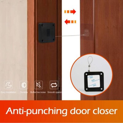 Door Closer Punch-Free Automatic Door Closers 800g Tension A