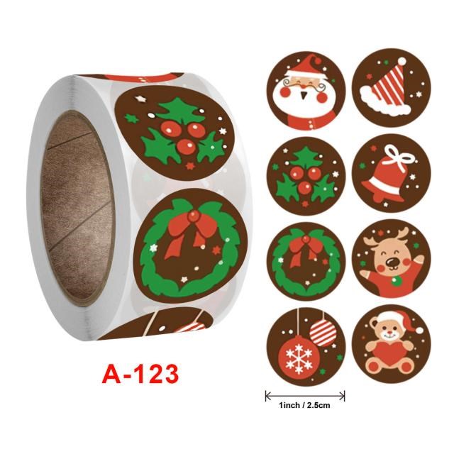 merry christmas sticker christmas tree elk candy bag sealing