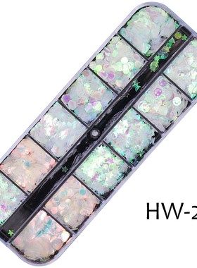 1case AB Nail Glitter Sequins Mermaid Mixed Shape Paillette