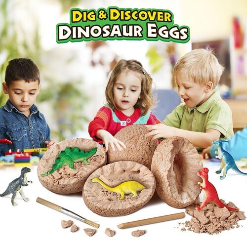 1 Set DIY Dinosaur Egg Toys Novelty Digging Fossil Excavatio