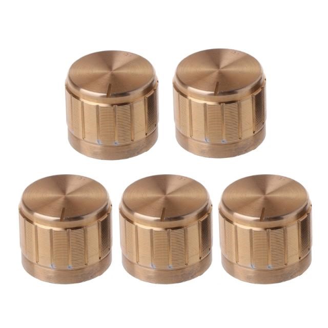 5Pcs 21X17mm Aluminum Rotary Control Potentiometer Knob Elec