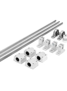 Linear Rail Shaft Rod Set Guide T8 Dual Lead Screw Slider Co