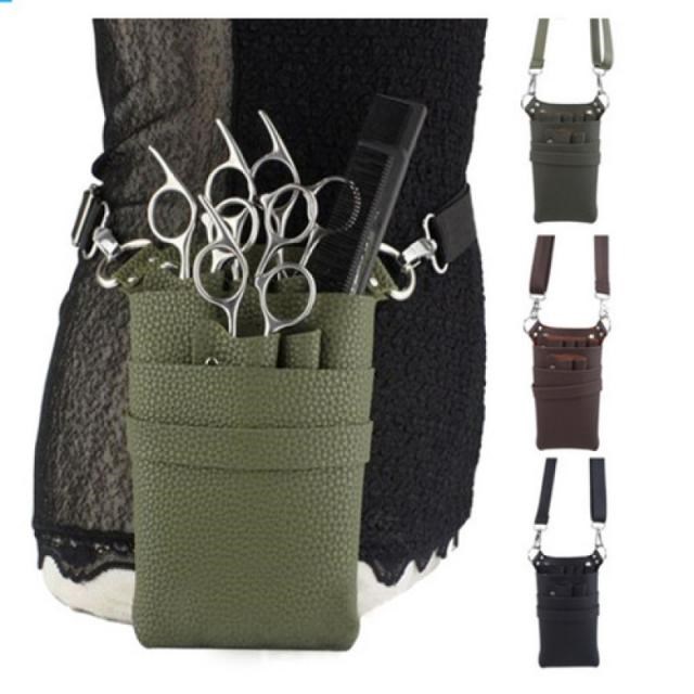 Hair Fanny pack hairdresser barber tool scissors bag Leather