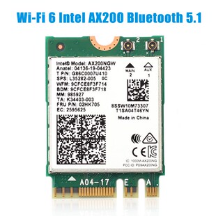 M.2 3000Mbps Bluetooth 5.1 WiFi 6 Wireless Intel AX200 WiFi