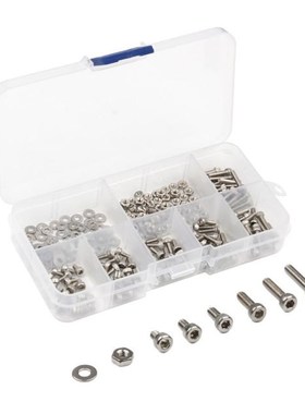 250Pcs Assortment Kit DIN912 M2.5 304 Stainless Steel Hexago