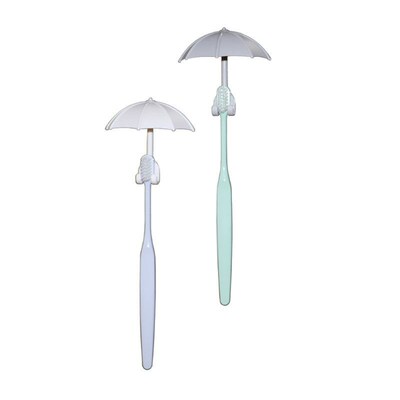 3pcs Cute Umbrella Wall Hanger Toothbrush Holder Razor Socke