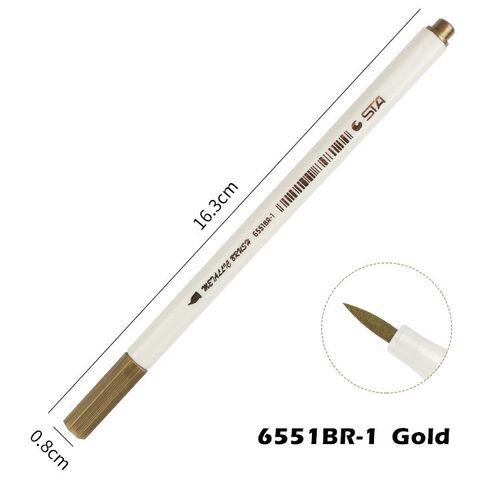 10 Different Color Marker STA Metallic Brush Pen for Drawing