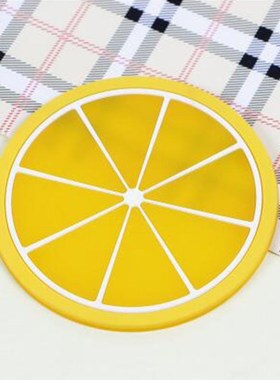 7pcs Fruit Coaster Colorful Transparent Silicone Cup Holder