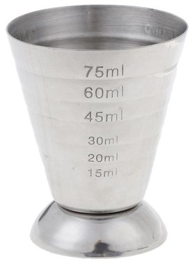 75ml Metal Measure Cup Drink Tool w/ml/oz Shot Ounce Jigger