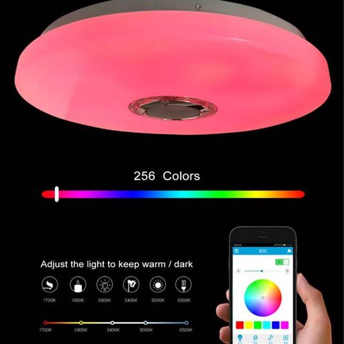 36W 60W Modern RGB LED Ceiling Lights Home Lighting Remote&A