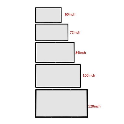 Projector Screen Canvas 3D Wall Mounted Projection LED Scree