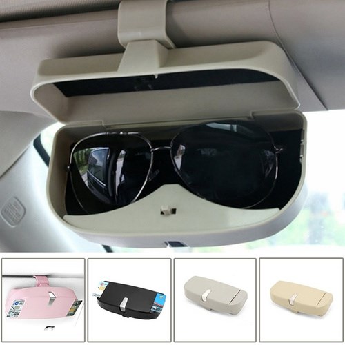 4 Colors Multi-function Sun Visor Sunglasses Case Bill Stora
