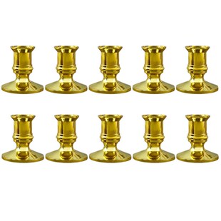10X Gold Pillar Candle Base Taper Candle Holder Candlestick