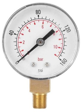 0-160psi 0-11bar Vacuum Pressure Gauge Manometer with Dual S