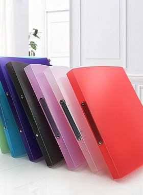 A4 Ring Binder Colorured Transparent Loose-leaf Paper File F