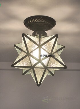 8 inch pentagram hallway aisle light Nordic star light entra