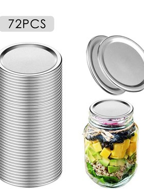72 Pcs Regular Mouth 70MM Mason Jar Canning Lids Reusable Le