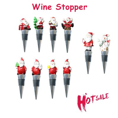 Aluminum Metal Wine Bottle Stopper Creative Santa Claus Reta