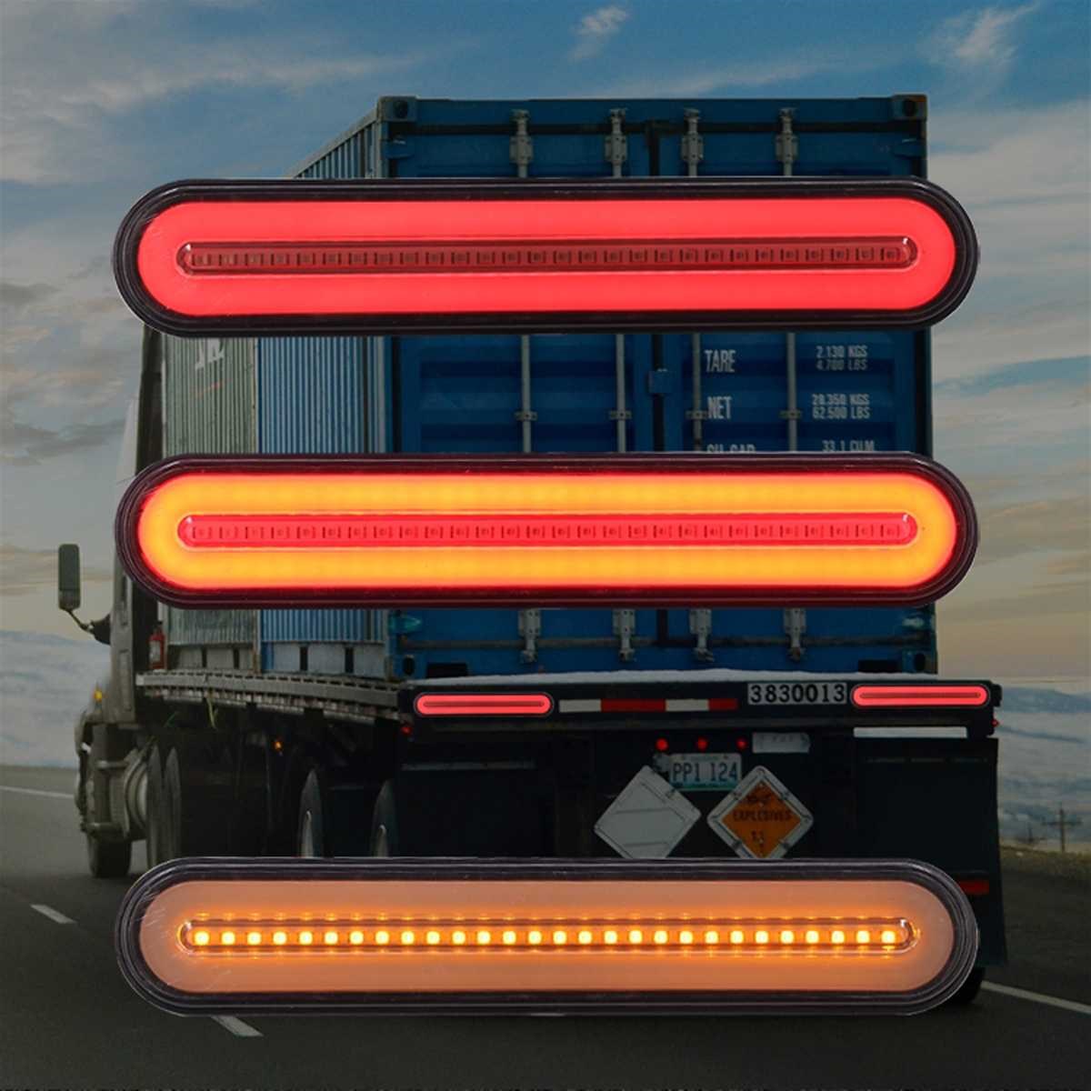 Waterproof 100 LED Trailer Truck Brake Light 3 in 1 Neon Hal