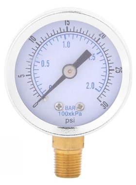 Vacuum Manometer 0-30psi 0-2bar Mini Dial Water Oil Compress