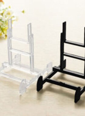 Transparent/black Adjustable display stand Easel Bowl Plate