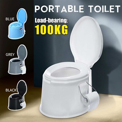 Portable Travel Toilet Compact Potty Bucket Seats w _ Waste