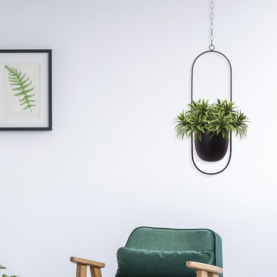 Hanging Metal Iron Plant Flower Pots Garden Balcony Succulen