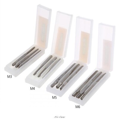 2018 3Pcs/Set M3/M4/M5/M6 HSS Machine Hand Screw Thread Metr